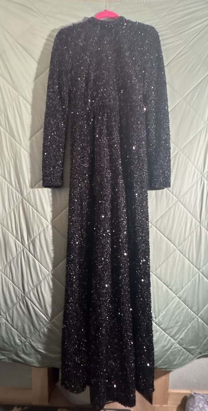 Faeriesty Sequin Maxi double slit , Dress Size XL